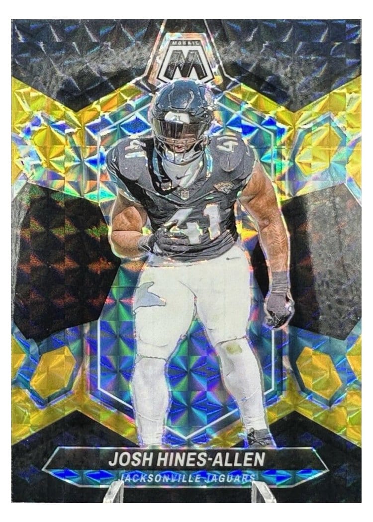 2024 Panini Mosaic Base Set Josh Hines-Allen Black Gold Choice #104 card