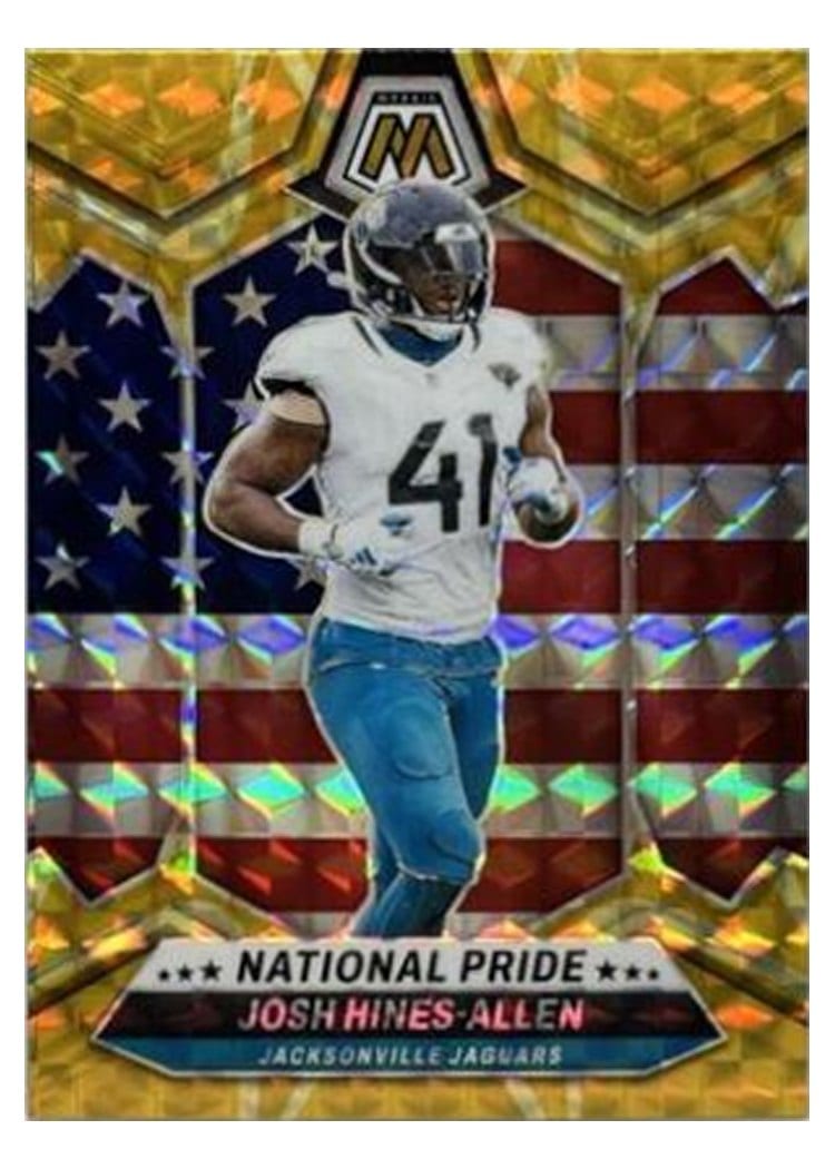 2024 Panini Mosaic Base Set Josh Hines-Allen Yellow Reactive #268 card