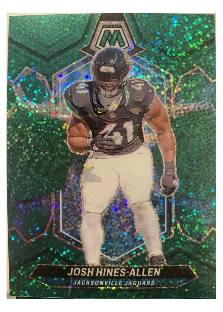 2024 Panini Mosaic Base Set Josh Hines-Allen Green Sparkle #268 card