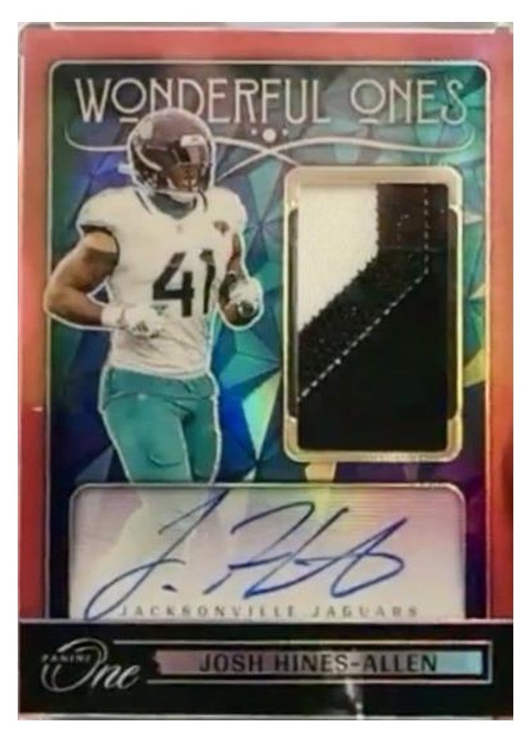 2024 Panini One Wonderful Ones Autographs Josh Hines-Allen #372 card