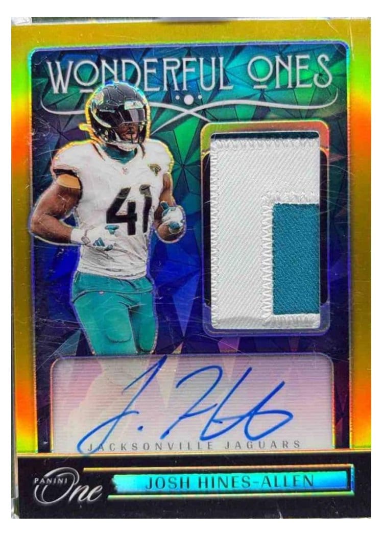 2024 Panini One Wonderful Ones Autographs Josh Hines-Allen #372 card