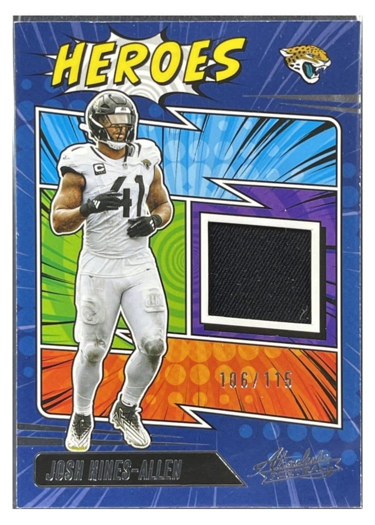 2025 Panini Absolute Absolute Heroes Memorabilia Josh Hines-Allen #AHM-JHA card