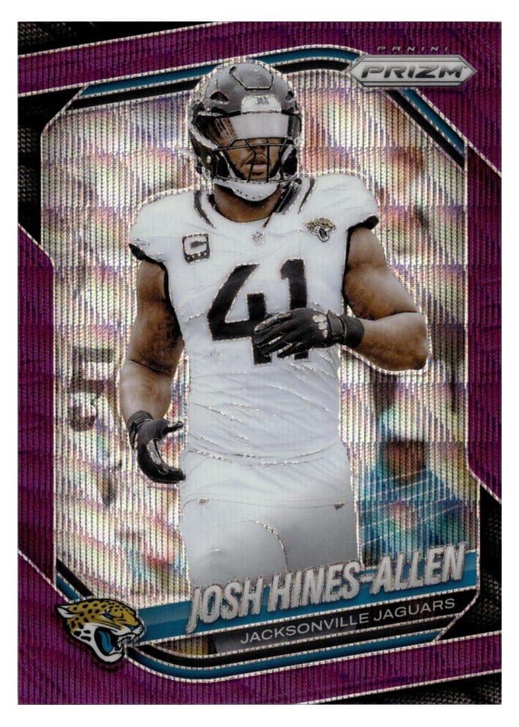 2025 Panini Prizm Base Set Josh Hines-Allen Purple Wave #43 card