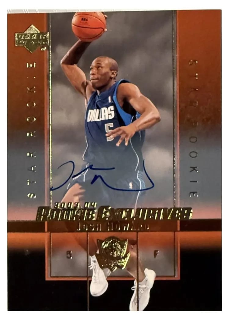 2003 Upper Deck Rookie Exclusives Autograph Josh Howard #A24 card