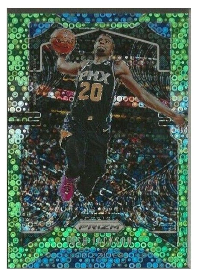 2019-20 Panini Prizm Base Set Josh Jackson Fast Break Prizm Neon Green #90 card