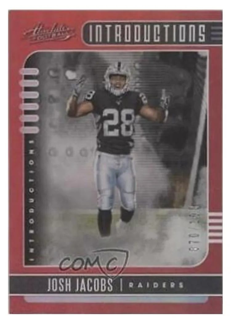 2019 Panini Absolute Introductions Josh Jacobs #12 card