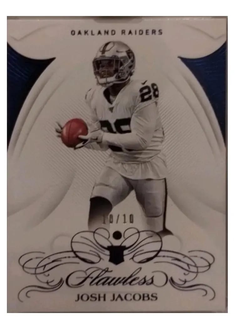 2019 Panini Flawless Base Ruby Josh Jacobs #105 card