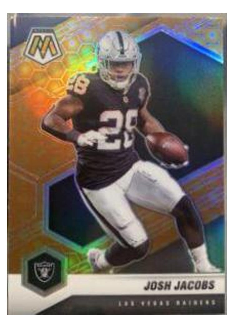 2021 Panini Mosaic Base Set Josh Jacobs #107 card