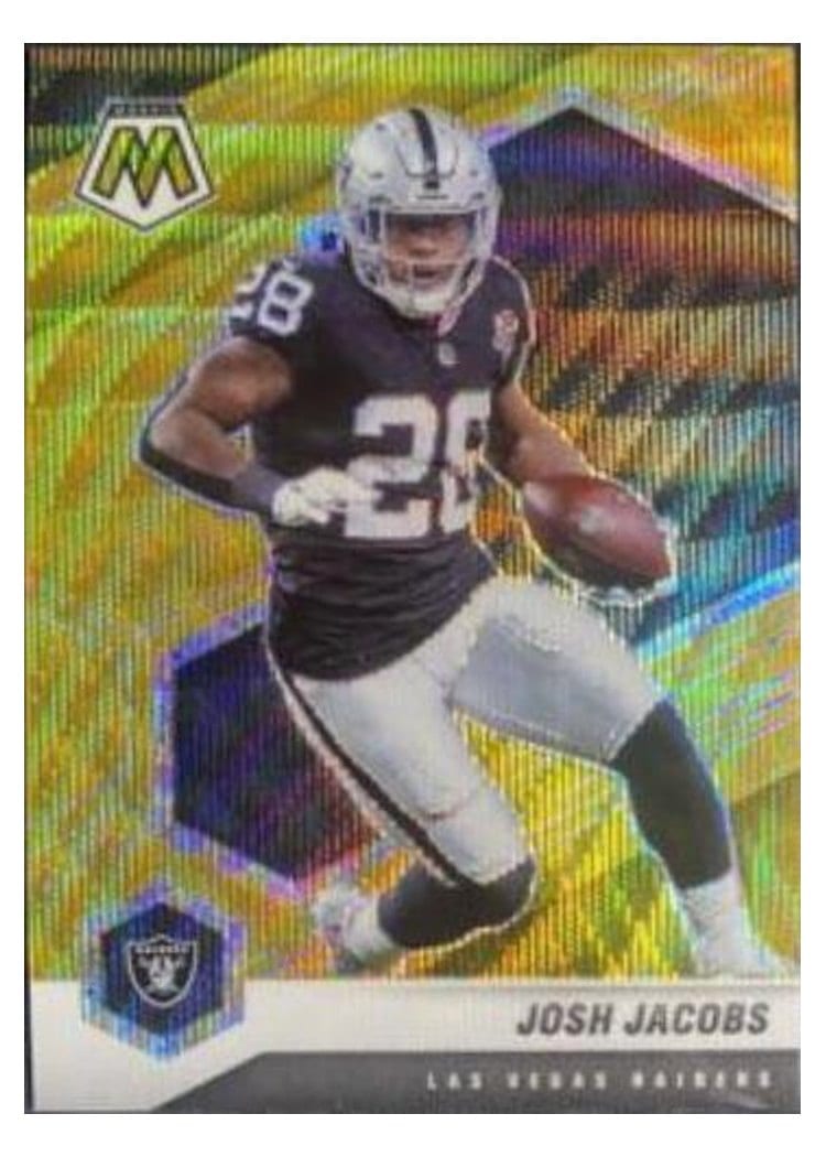 2021 Panini Mosaic Base Set Josh Jacobs #107 card
