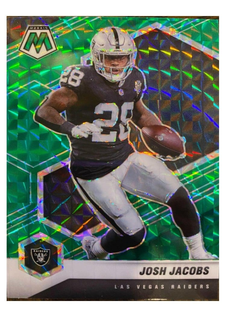 2021 Panini Mosaic Base Set Josh Jacobs #107 card
