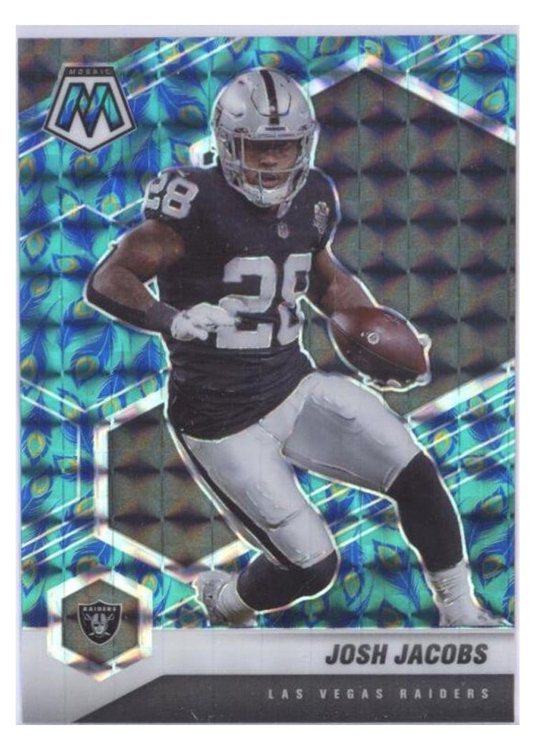 2021 Panini Mosaic Base Set Josh Jacobs #107 card