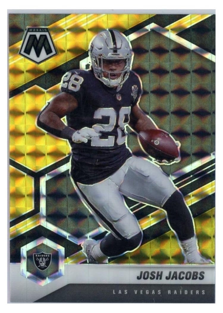 2021 Panini Mosaic Base Set Josh Jacobs #107 card