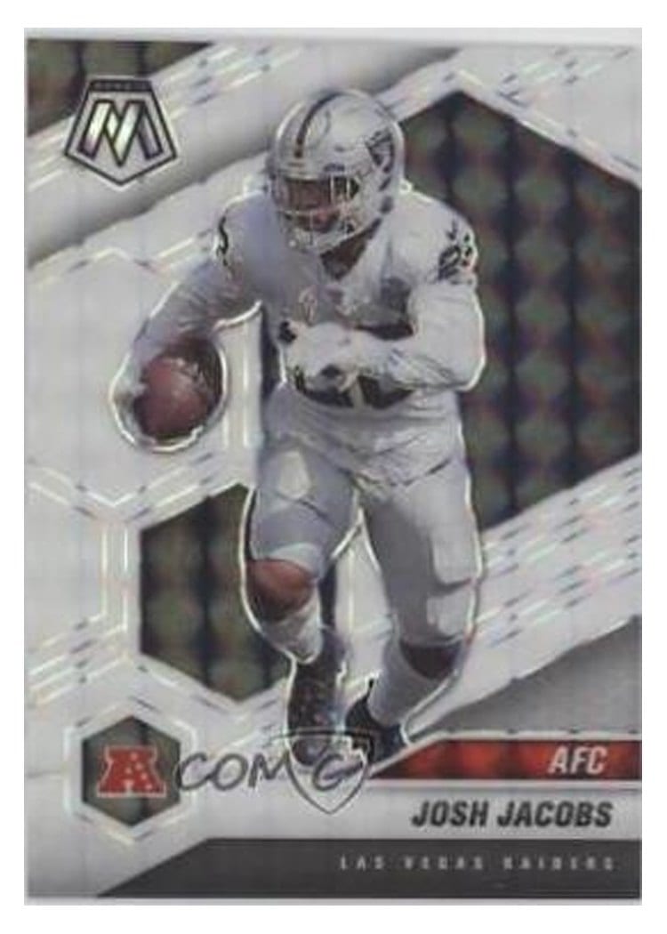 2021 Panini Mosaic Base Set Josh Jacobs White Mosaic #235 card