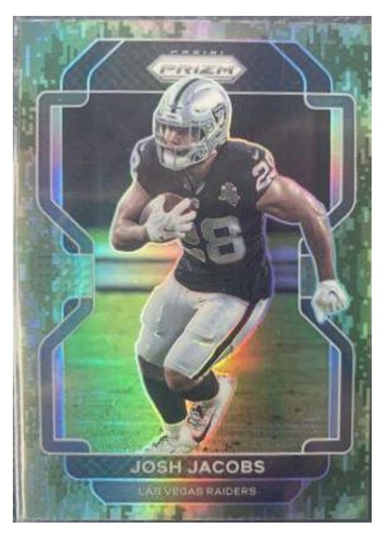 2021 Panini Prizm Base Set Josh Jacobs #180 card