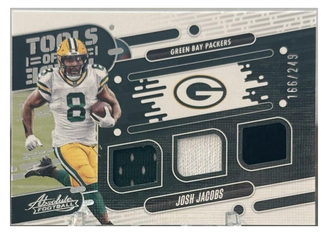 2024 Panini Absolute Tools of the Trade Triple Josh Jacobs #TOTT-JJS card