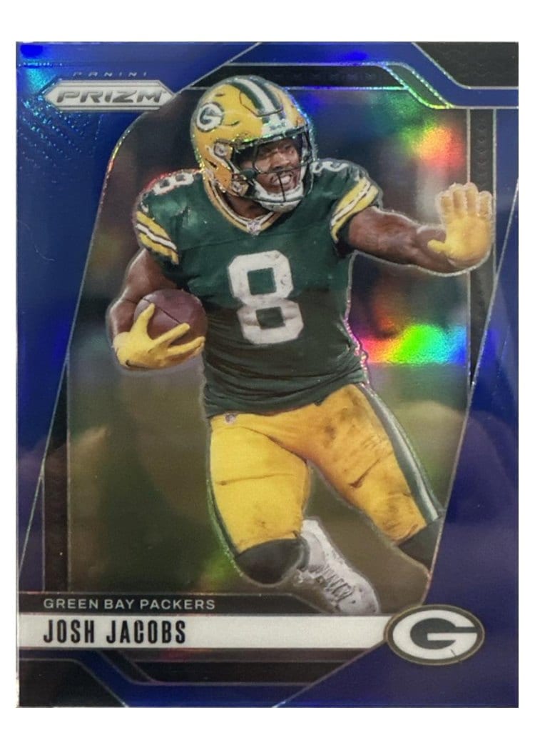 2024 Panini Prizm Base Set Josh Jacobs Blue #102 card