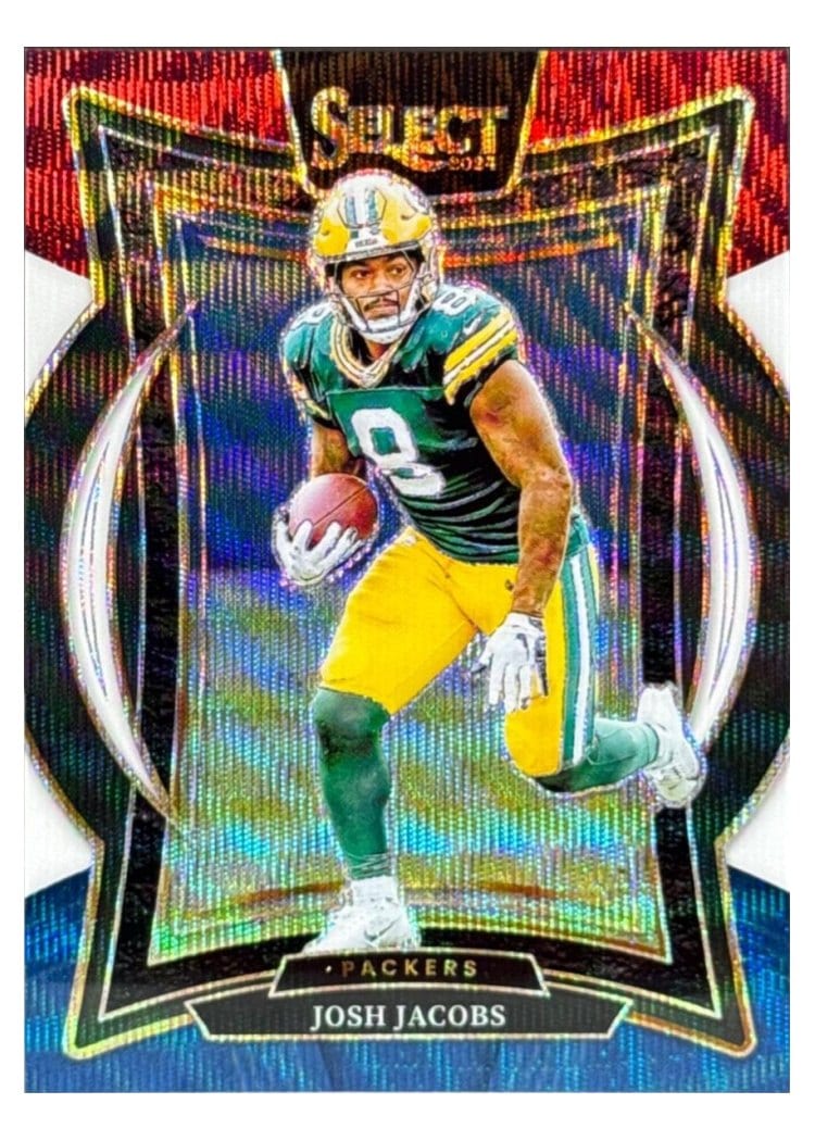 2024 Panini Select Base Set Josh Jacobs Tri-Color Prizm #73 card