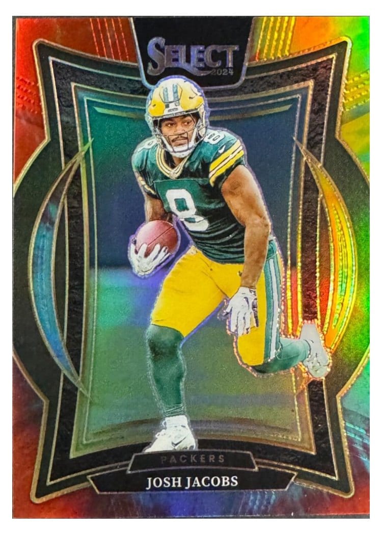 2024 Panini Select Base Set Josh Jacobs Tie-Dye Prizm #73 card