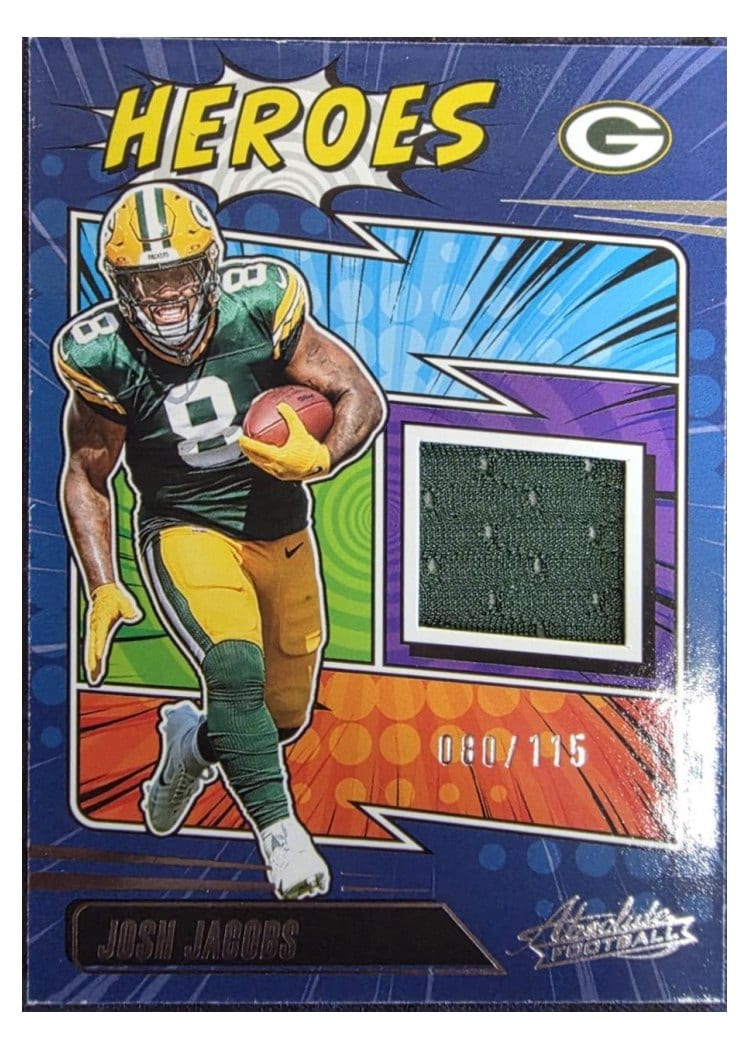 2025 Panini Absolute Absolute Heroes Memorabilia Josh Jacobs #AHM-JJS card