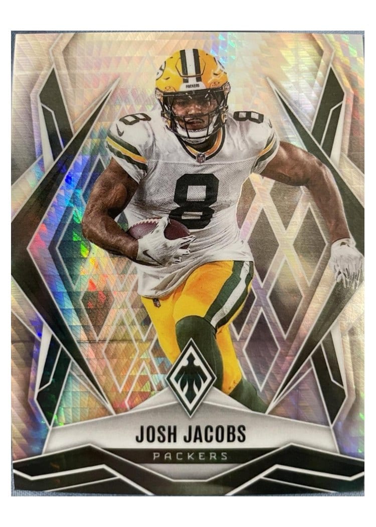 2025 Panini Phoenix Base Set Josh Jacobs Silver Hyper #5 card