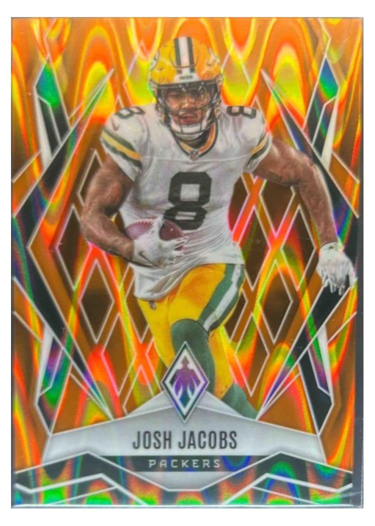 2025 Panini Phoenix Base Set Josh Jacobs Orange Seismic #5 card