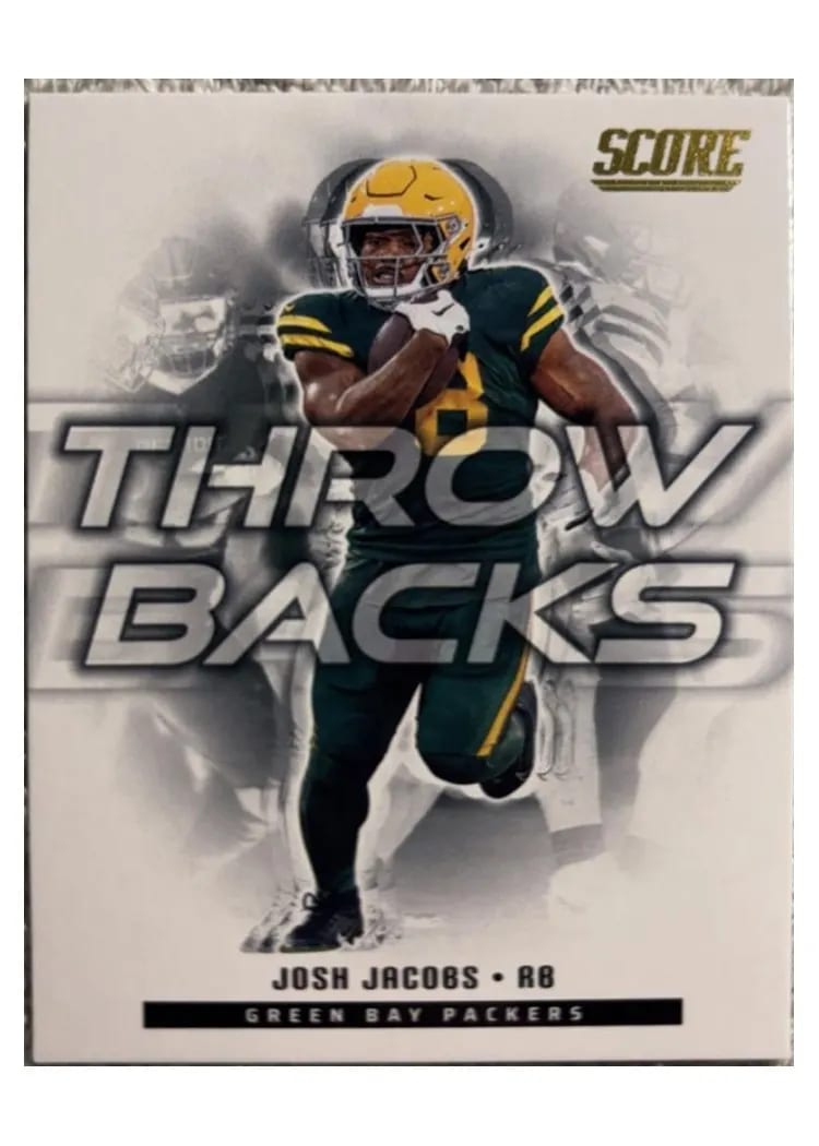2025 Score Throwbacks Josh Jacobs #7 card
