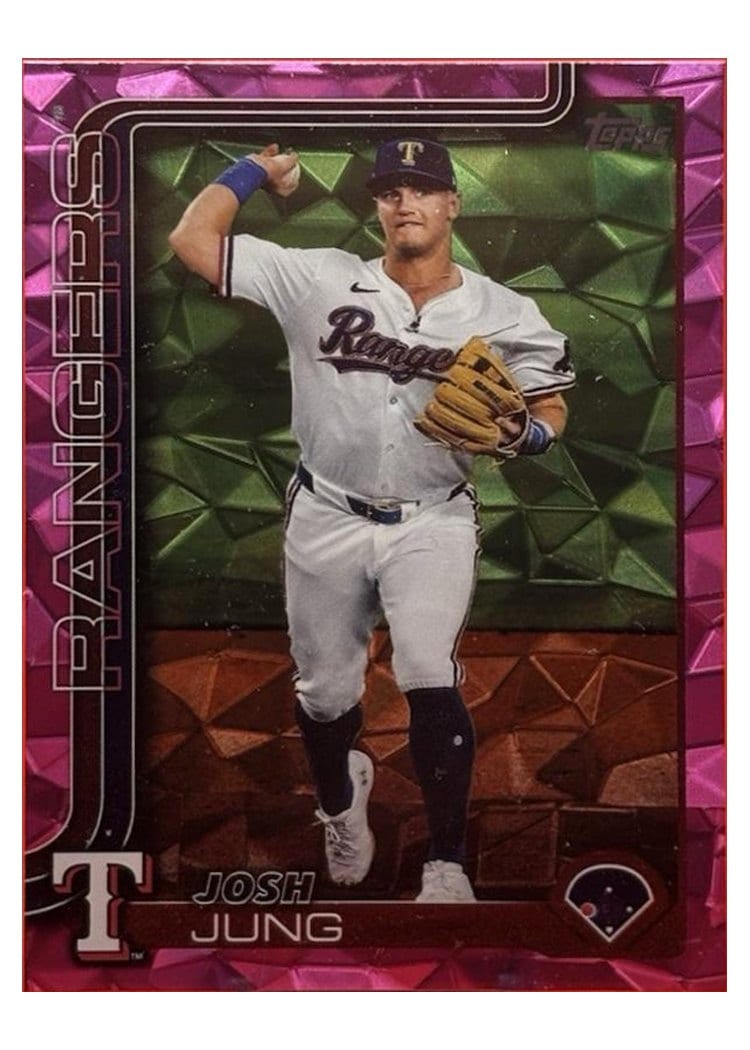 2025 Topps Base Set Josh Jung Pink Diamante Foil #117 card