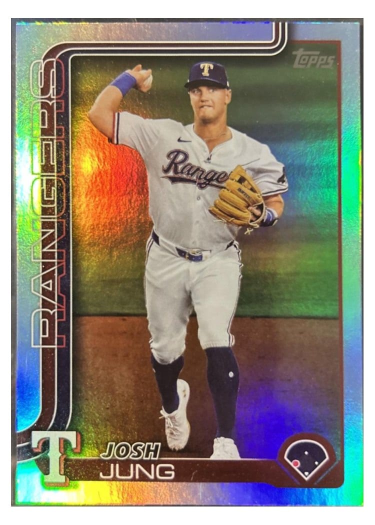 2025 Topps Base Set Josh Jung Aqua Rainbow Foil #117 card