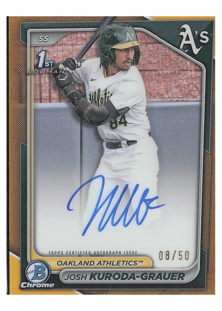 2024 Bowman Draft Chrome Prospect Autographs Josh Kuroda-Grauer #CPA-JK card