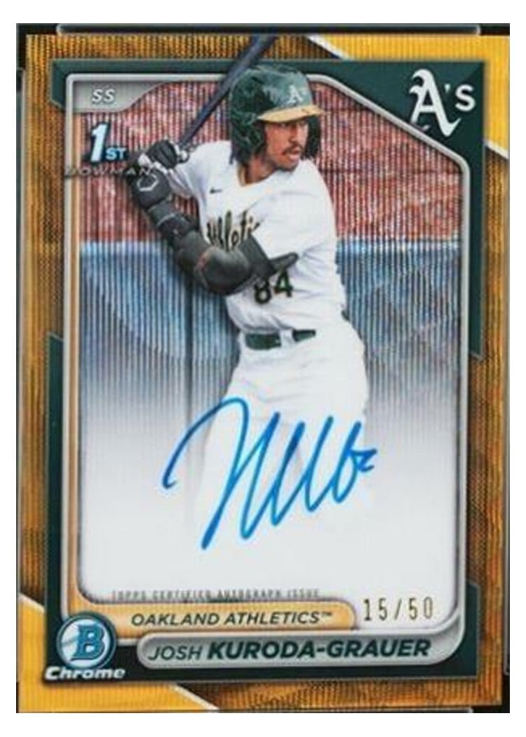 2024 Bowman Draft Chrome Prospect Autographs Josh Kuroda-Grauer #CPA-JK card