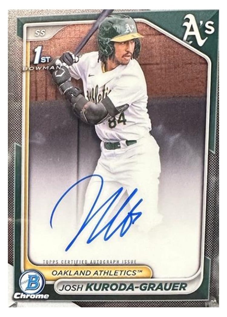 2024 Bowman Draft Chrome Prospect Autographs Josh Kuroda-Grauer #CPA-JK card