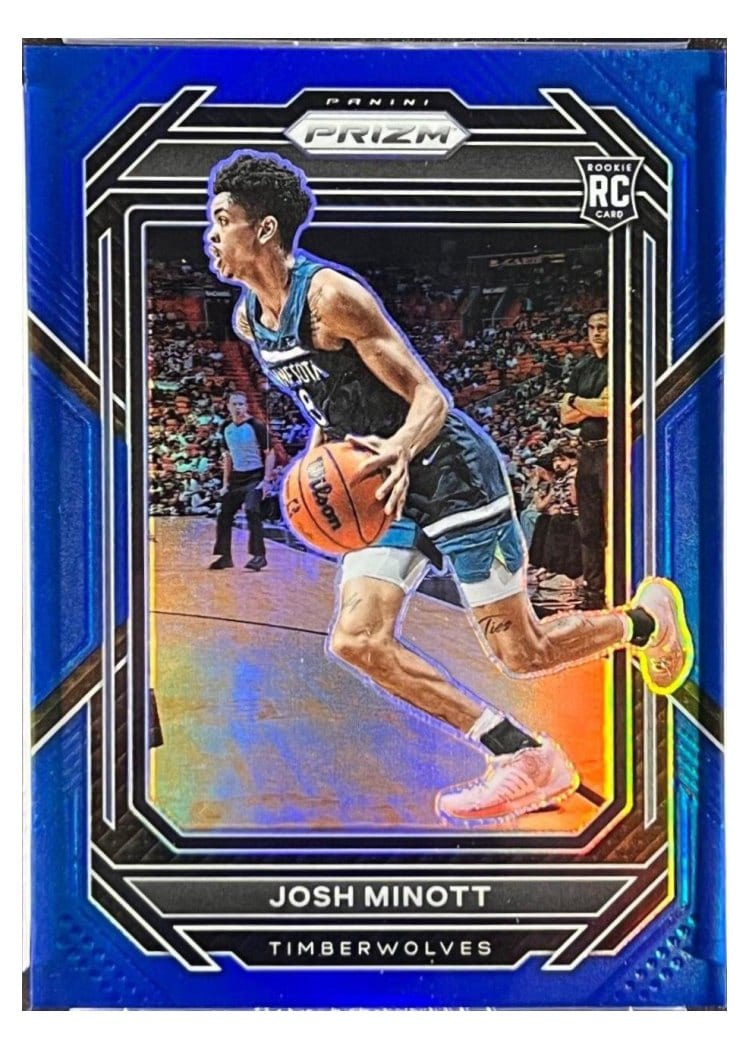 2022-23 Panini Prizm Base Set Josh Minott Blue Prizm #238 card