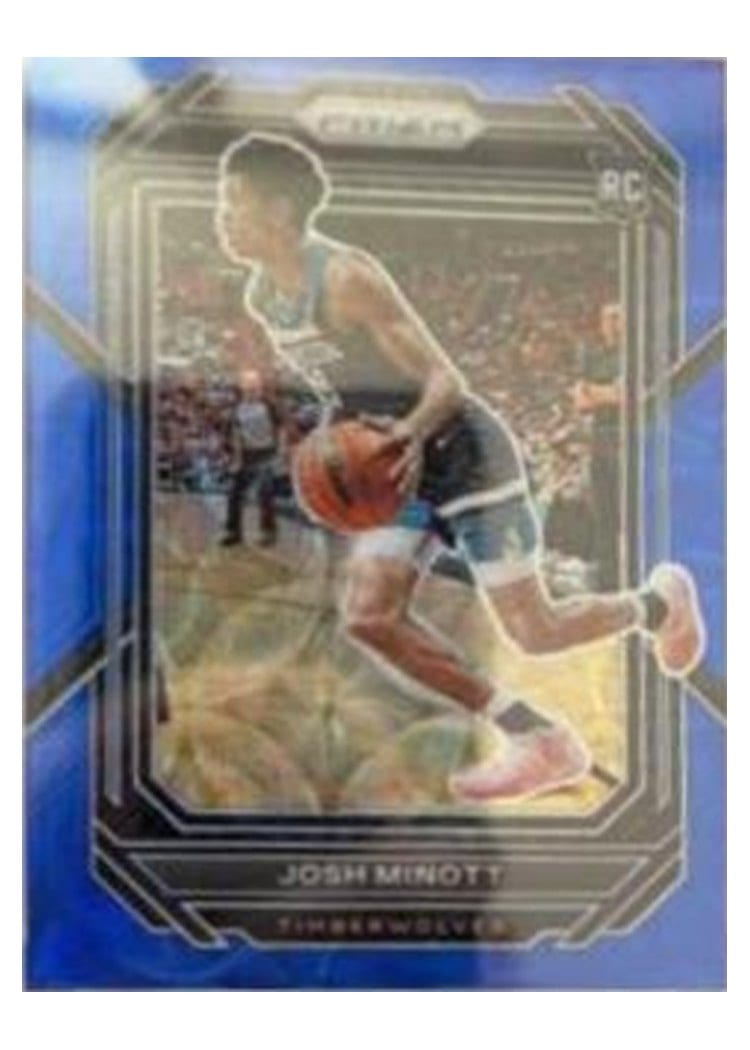 2022-23 Panini Prizm Base Set Josh Minott Choice Blue Prizm #238 card