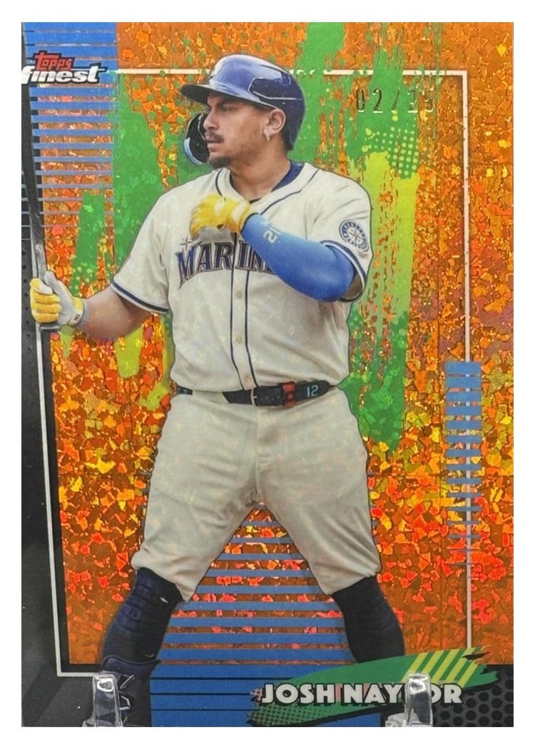 2026 Topps Finest Josh Naylor Orange Mini Diamond Refractor #78 card