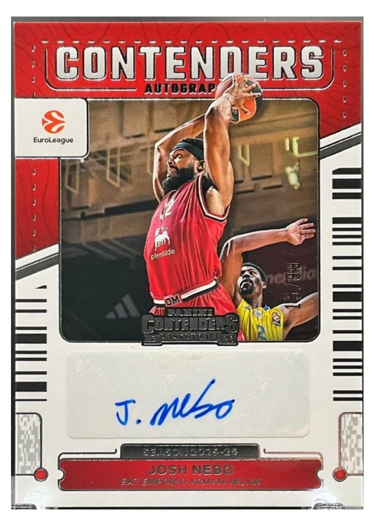 2025 Panini Contenders EuroLeague Autograph Josh Nebo #6 card