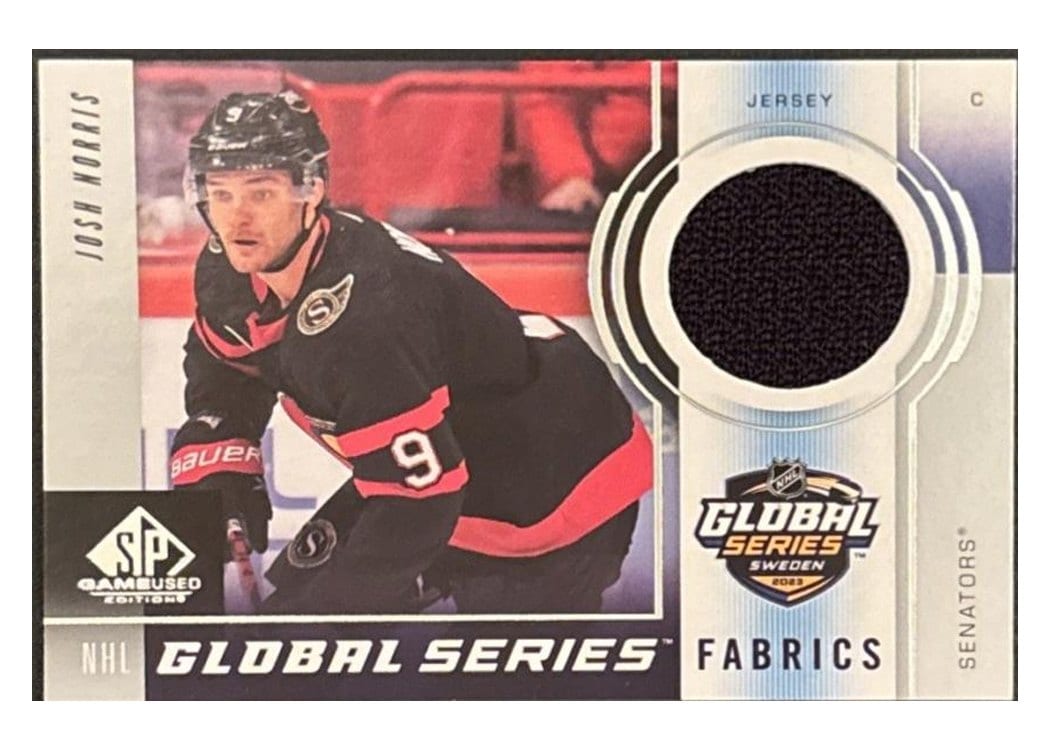 2024-25 SP Game Used 2023 Global Series Sweden Fabrics Josh Norris #GSF-JN card