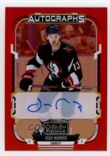 Josh Norris 2025-26 O-Pee-Chee Platinum Red Rainbow Autos card