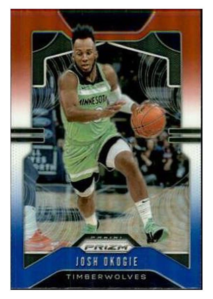2019-20 Panini Prizm Base Set Josh Okogie Red, White, and Blue Prizm #163 card
