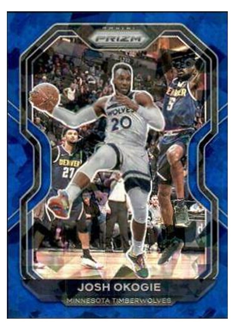 2020-21 Panini Prizm Base Set Josh Okogie Blue Ice Prizm #155 card