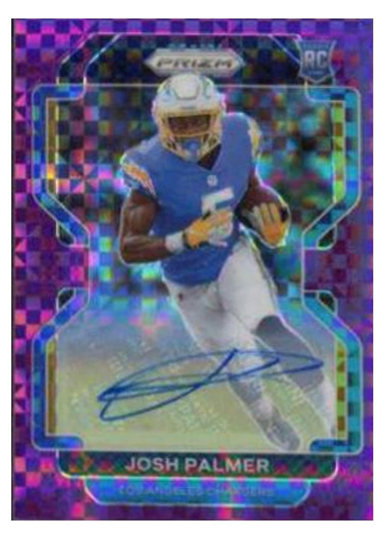 2021 Panini Prizm Base Set Josh Palmer Autograph Purple Power Prizm #359 card