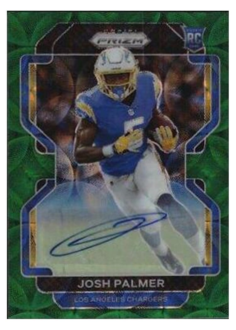 2021 Panini Prizm Base Set Josh Palmer Autograph Green Scope Prizm #359 card