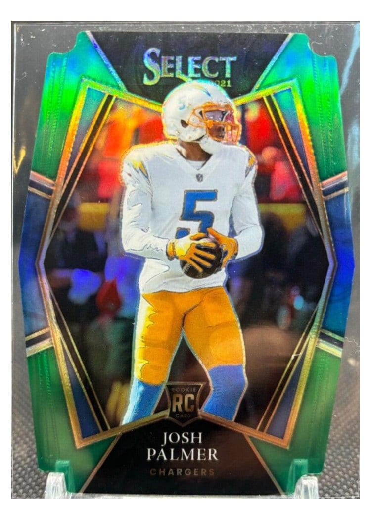 2021 Panini Select Base Set Josh Palmer Green Die Cut #166 card