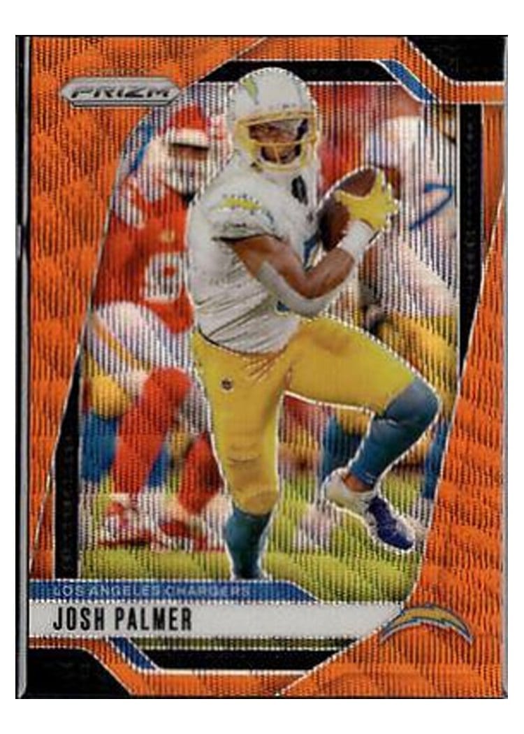 2024 Panini Prizm Base Set Josh Palmer Orange Wave #159 card