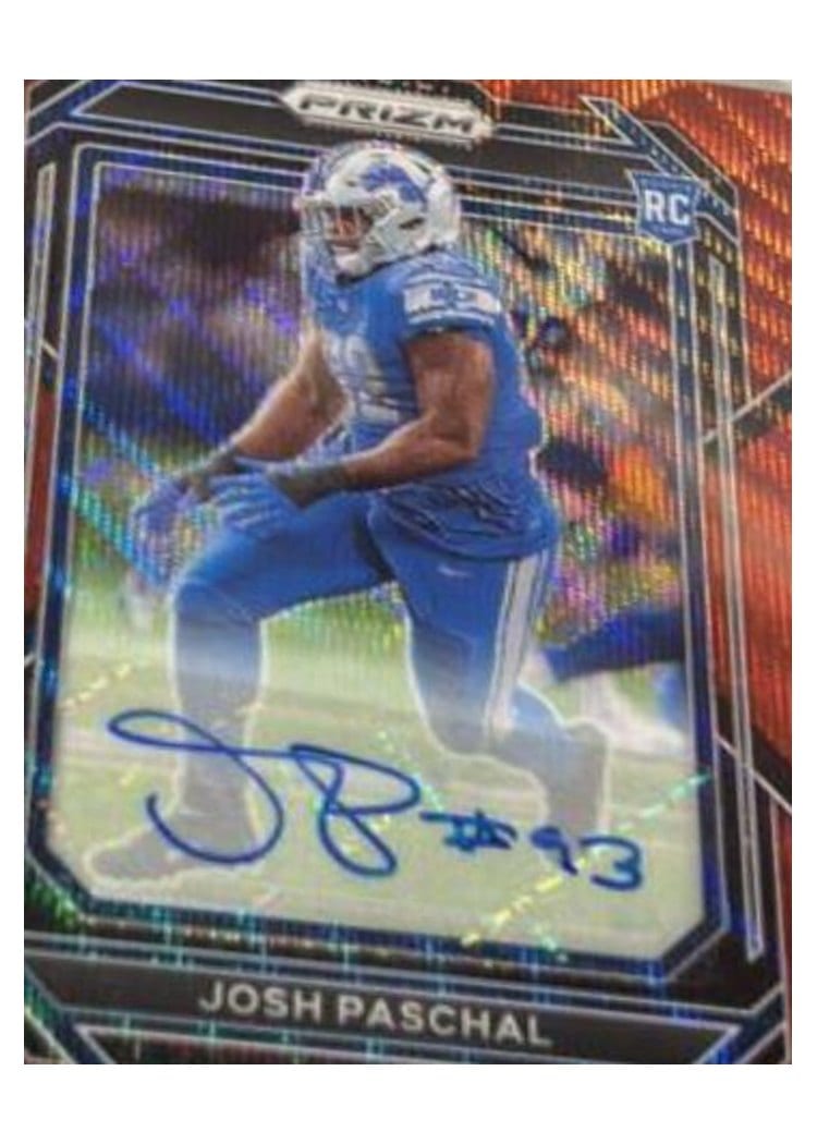 2022 Panini Prizm Base Set Josh Paschal Autograph Red Wave #389 card