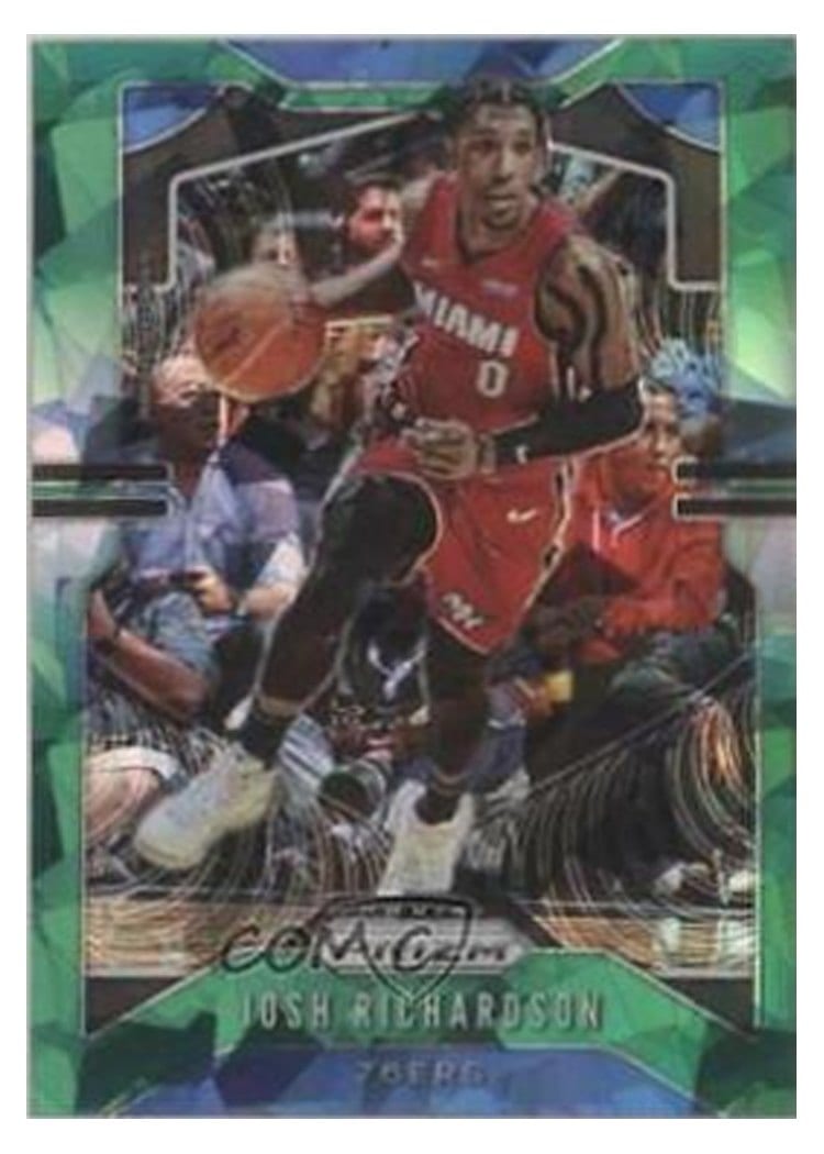 2019-20 Panini Prizm Base Set Josh Richardson Green Ice Prizm #147 card