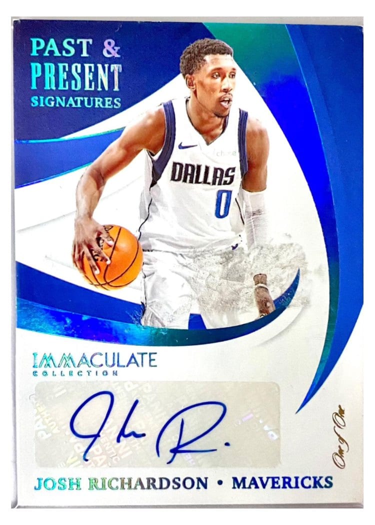 2020-21 Panini Immaculate Collection Past and Present Signatures Josh Richardson #PPS-JRI card