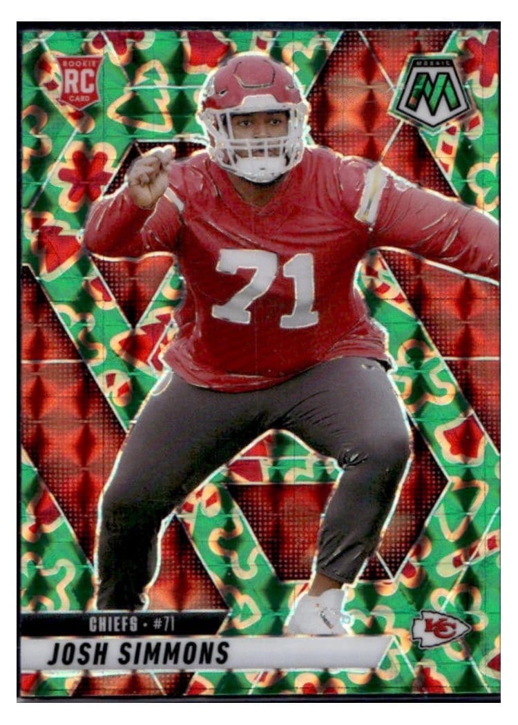2025 Panini Mosaic Base Set Josh Simmons Choice Red Green #398 card