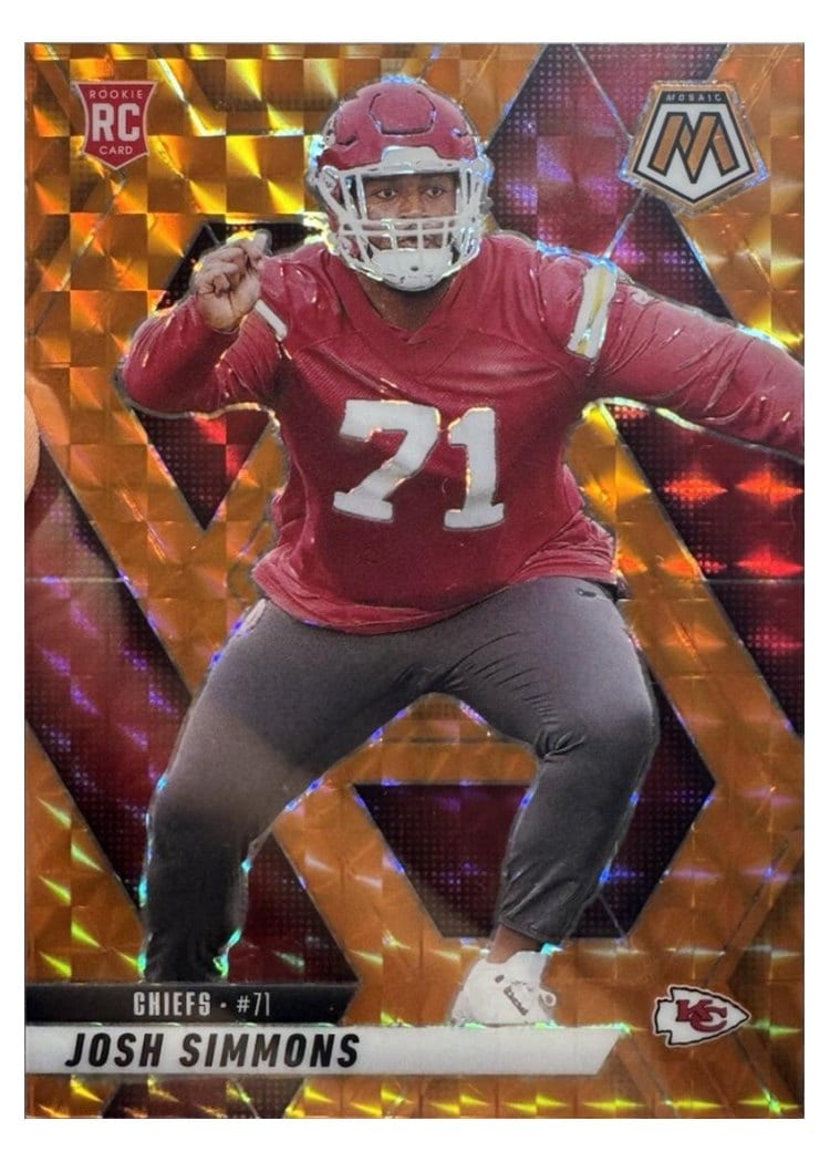 2025 Panini Mosaic Base Set Josh Simmons #398 card