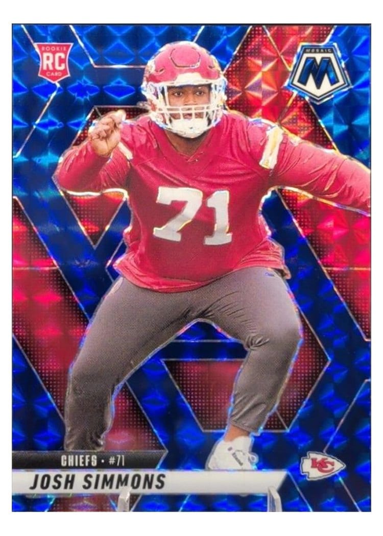 2025 Panini Mosaic Base Set Josh Simmons Blue #398 card