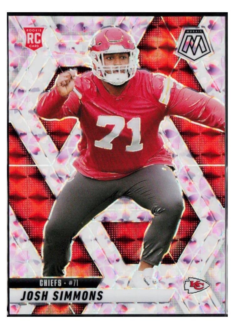 2025 Panini Mosaic Base Set Josh Simmons #398 card